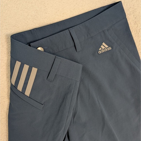 NEW Adidas 3-Stripe Performance Men's Golf Shorts Blue SZ 34x11 Climalite - Picture 1 of 9